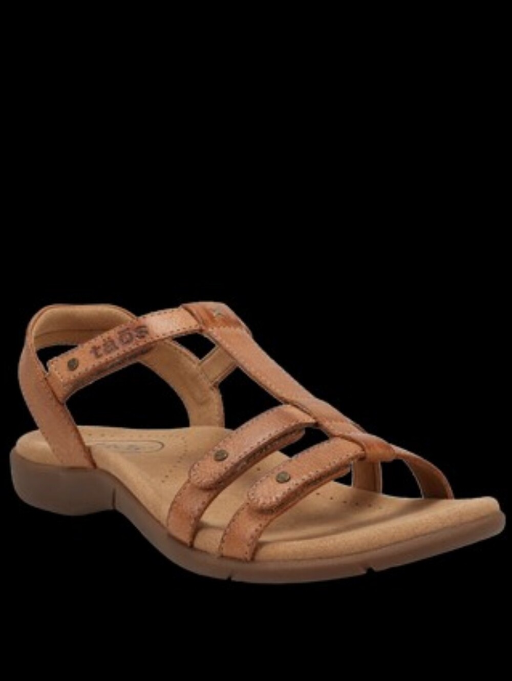 TAOS TROPHY 2 Women Sandals Size 6 Brown Color Velcro Closure Flat Active